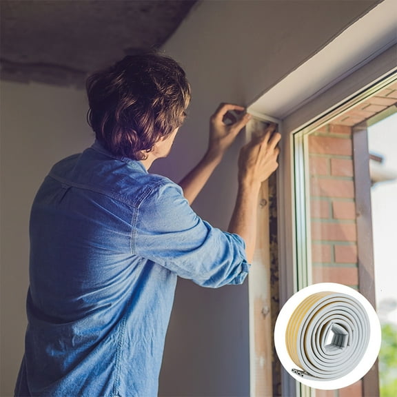 STOBOK Window Weatherstrips Moulding Trim D Shaped Rubber for Security Enhancement 1 Set