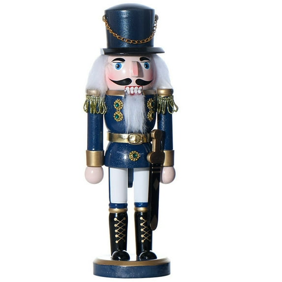 STOBOK Chinoiserie Nutcracker Table Decor Nutcracker Figurine Blue 1Pack Decorative