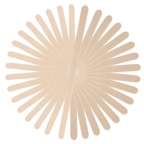 STOBOK Disposable Wooden Stir Sticks Beige for Hot Cocoa Juice 100Pcs