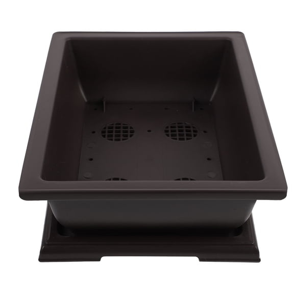 STOBOK Garden Pot Black Plastic Flowerpot with Tray for Orchid Snake Plant