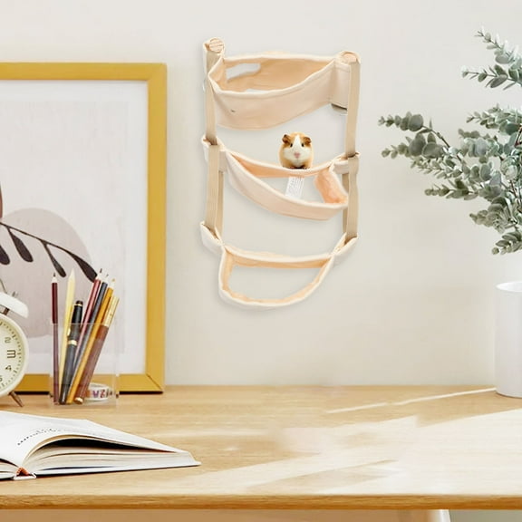 STOBOK Hamster Hammock Yellow Soft Wool Warm Hanging Bed for Small Pets and Rodents