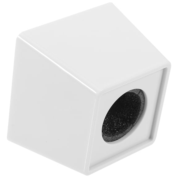 STOBOK White Microphone Flag Station with Foam Mic Cover for Press Conferences