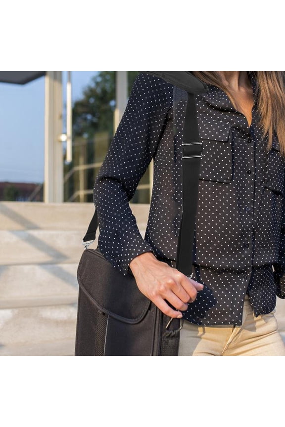 Adjustable Laptop Bag Strap, Nylon, Black, Versatile Design for Comfort