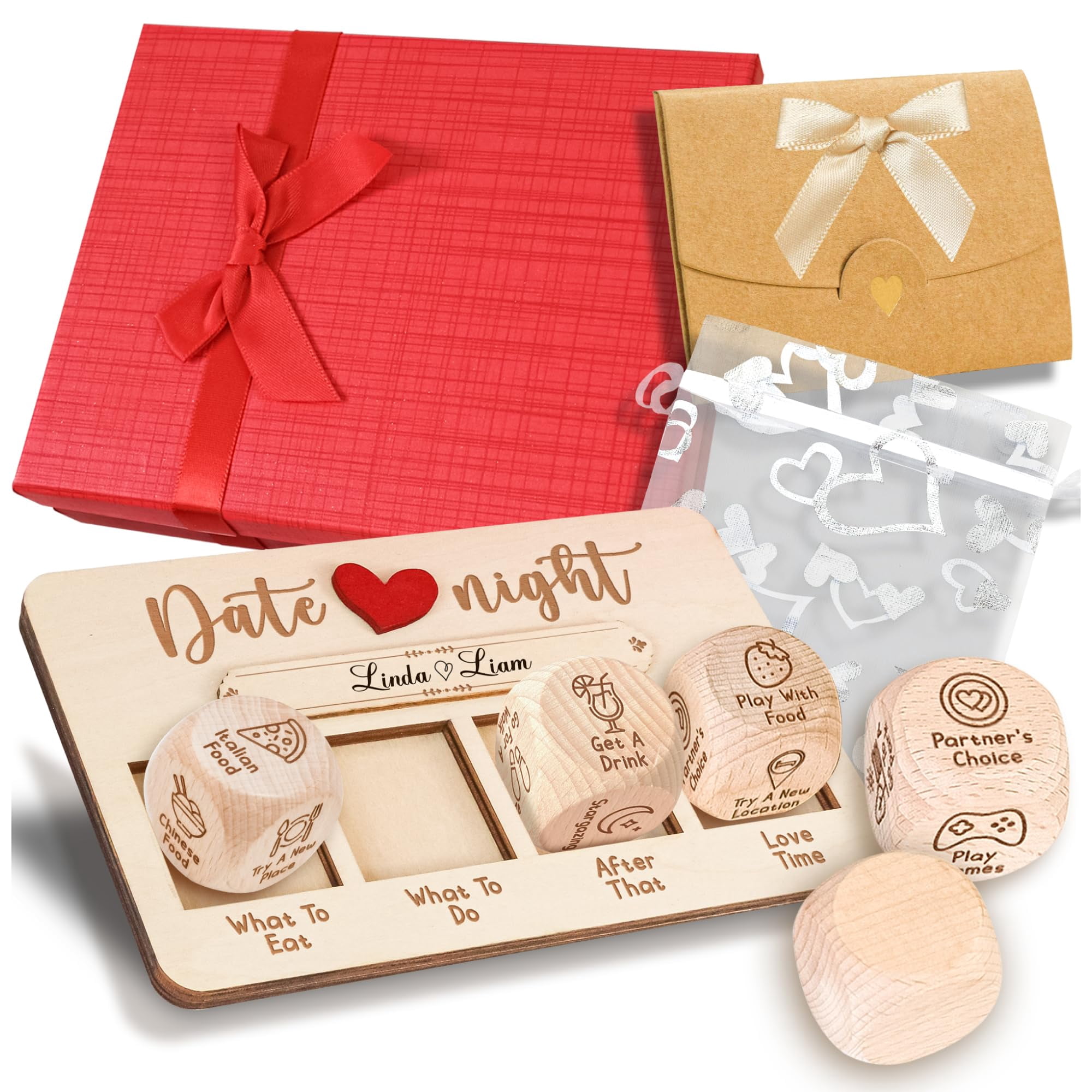 Date Night Box Game - 52 Romantic Date Ideas With Decision Maker Coin, Perfect Couple Gift
