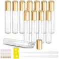 thumbnail image 1 of STONCEL 12PCS Essential Oil Roller Bottle Refillable Empty Glass Bottle with Stainless Steel Rollerball, the Refillable Glass Set Includes 1PC Opener and 2PCS Dropper, 1 of 8