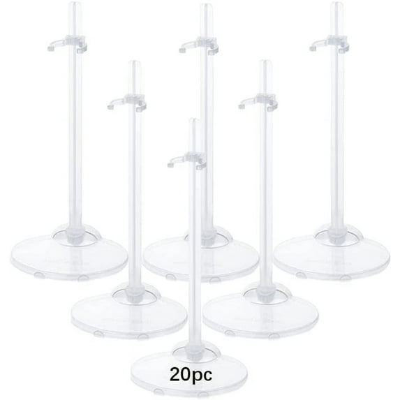 STONCEL 20PCS Doll Holder, Doll Stand Display Holder, Ideal Doll Display Stand Support with Adjustable Waist Clip for 11 to 13 Inch Tall Dolls