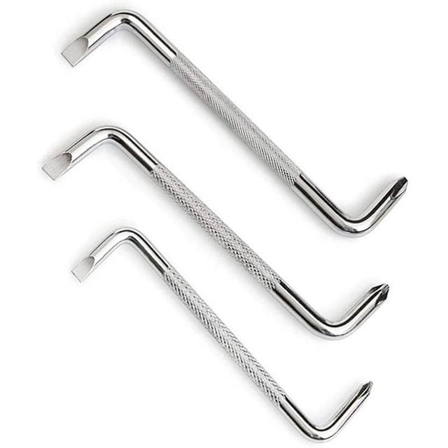 STONCEL 3pcs Offset Screwdriver Set, Head Screwdriver Set with Magnetic, Z-type Screw Drive with Philips and Flathead
