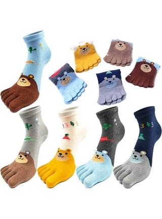 Open Toe Socks, Cartoon Dog Five Toe Socks , Women's Toe Socks