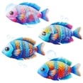 thumbnail image 1 of STONCEL Metal Fish Art Wall Decor, Set of 4 Metal Sea Fish Wall Art Decor for Outdoor Bathroom Swimming Pool, 1 of 7