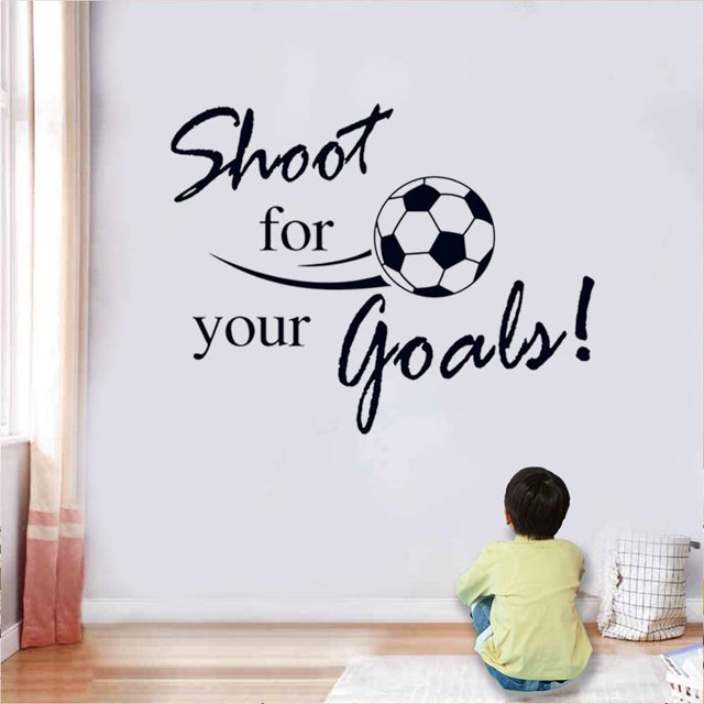 STONCEL Soccer Stickers, “Shoot for Your Goals” Wall Art Soccer Ball