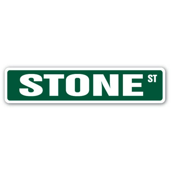 STONE Street Sign Childrens Name Room Sign | Indoor/Outdoor | 18" Wide