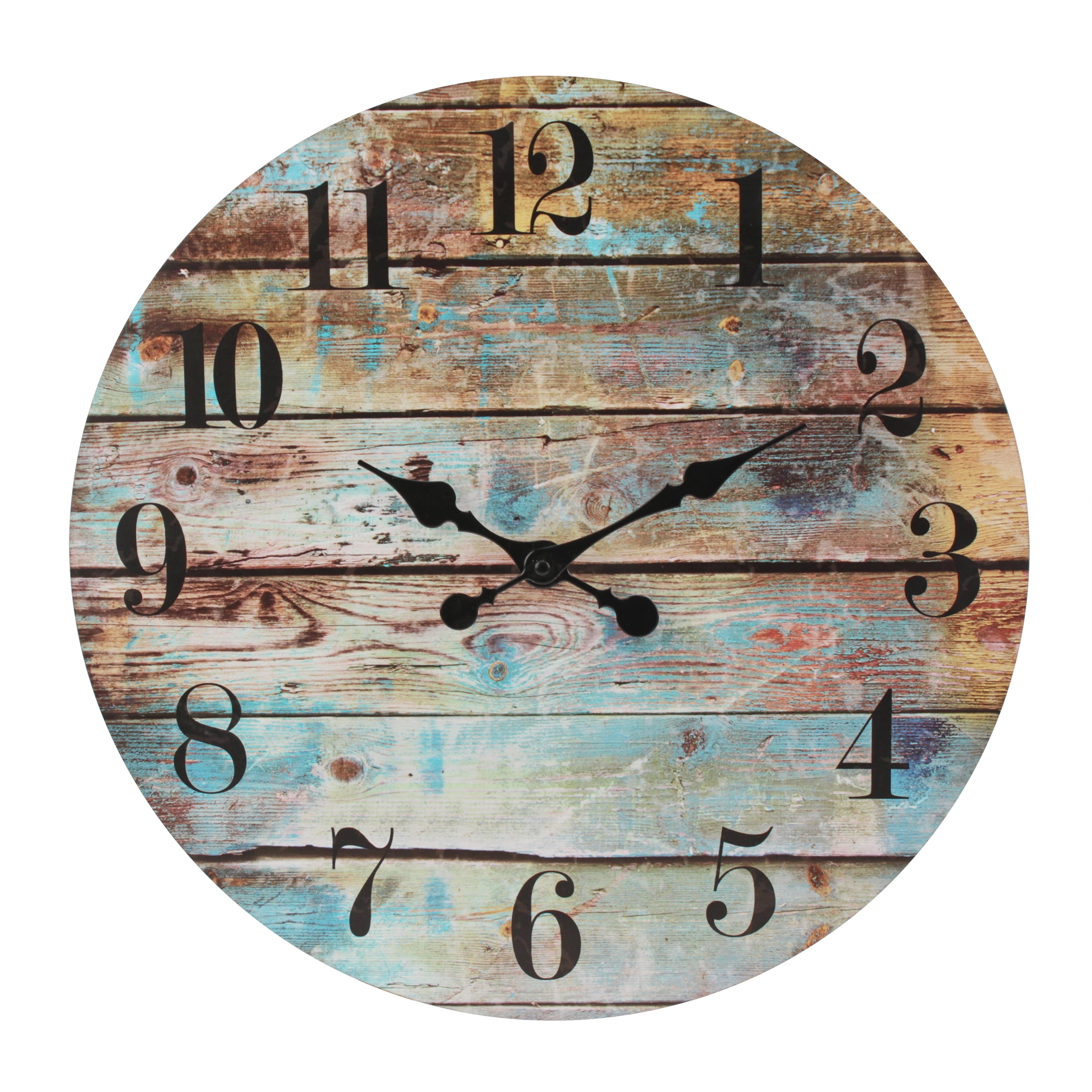 STONEBRIAR 18" Quartz Farmhouse Indoor Wall Clock, Easy Installation