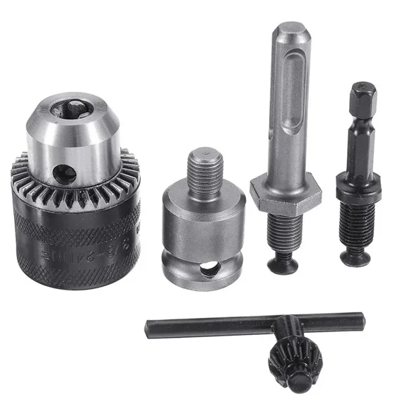 STONEGO 1 Set 1.5-10mm Bit Chuck Adapter - Converts 3/8-24UNF Impact Wrench to Electric Drill; Versatile Tool for Expanding Drill Bit Compatibility