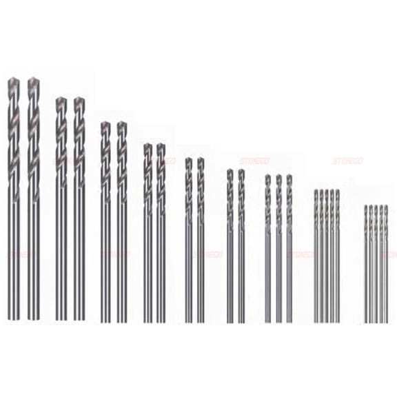 STONEGO 10PCS/25PCS/50PCS Cobalt Drill Bit Set Straight Shank Twist Drill Bits for Precision Metal and Woodworking Projects, High Durability and Sharpness