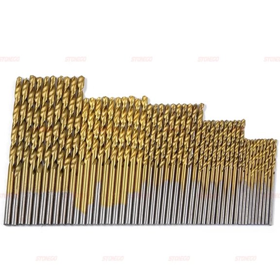 STONEGO 10PCS/25PCS/50PCS Cobalt Drill Bit Set Straight Shank Twist Drill Bits for Precision Metal and Woodworking Projects, High Durability and Sharpness