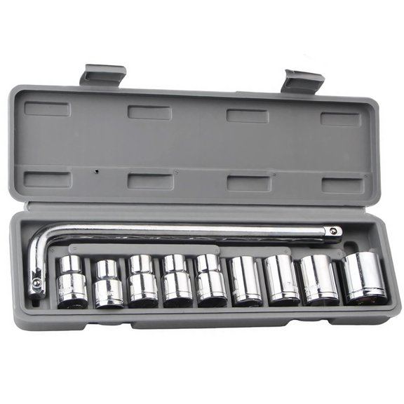 STONEGO 10Pcs/Set Socket Set - Ideal for Automotive Repair and Hardware Tasks - Includes Multiple Sizes 8, 10, 11, 12, 13, 14, 17, 19, 21mm - Perfect for DIY Enthusiasts and Holiday Gifting
