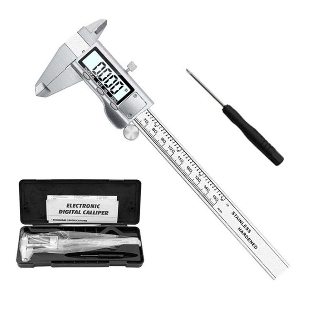STONEGO 1PC 0-150mm Digital Metal Caliper - Stainless Steel Vernier Calipers, Electronic Micrometer Ruler, Precision Depth Measuring Tool for Professional and DIY Use
