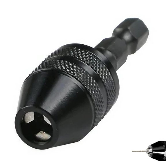 STONEGO 1PC 0.3-3.4mm Keyless Drill Chuck Clamping Range, 1/4" Hex Shank Bit Adapter Converter for Quick Change - Versatile, Durable, and Easy to Use for Drilling, Driving, and Fastening
