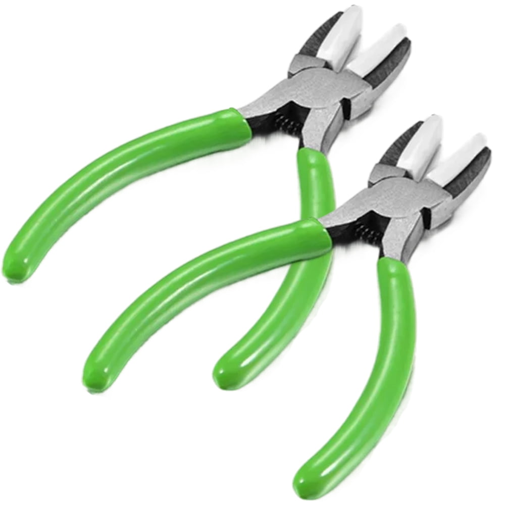 STONEGO 1PC/2PCS High Carbon Steel Pliers with Plastic Head - DIY Pliers for Handmade Jewelry and Bead Crimping - Durable Crimping Tools for Craft Projects