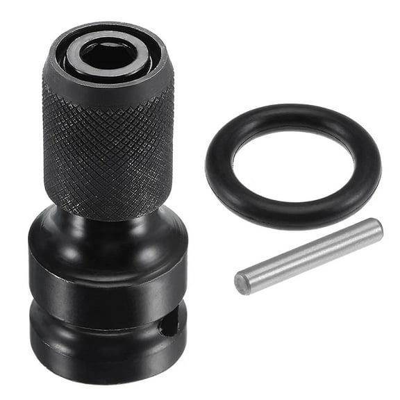 STONEGO 1PC/2Pcs 1/2-Inch Square Driver to 1/4-Inch Hex Socket Adapter - Heavy Duty Converter for Impact Air and Electric Wrench Chucks, Durable Chrome Vanadium Steel for Professional Use