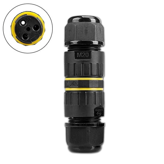 STONEGO 1PC/2Pcs/4Pcs Terminal Block Round M25 Waterproof Connector - Ideal for Outdoor LED Track Light Cable Connections, Durable and Reliable Terminal Block for All Weather Conditions