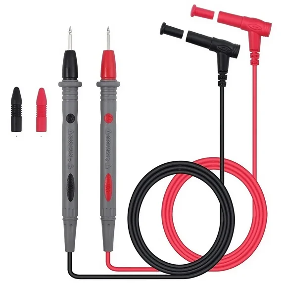 STONEGO 1PC/2Pcs Silicone Multimeter Test Lead Probe - High Precision Copper Test Lead Pin, 20A 1000V Tester Wire Pen for Electrical Testing and Measurement