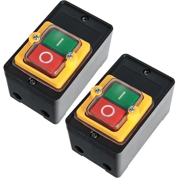 STONEGO 1PC/2Pcs Waterproof Pushbutton Switch - Heavy-Duty Mechanical Equipment Controller with Durable Construction, Ideal for Industrial Machinery, Automation Projects, and DIY Applications