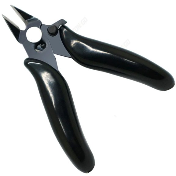 STONEGO 1PC 3.5-Inch Diagonal Pliers Mini Wire Flush Cutter - Micro Cutting Pliers with Insulating Rubber Handle for Precision DIY, Electronics, and Model Building