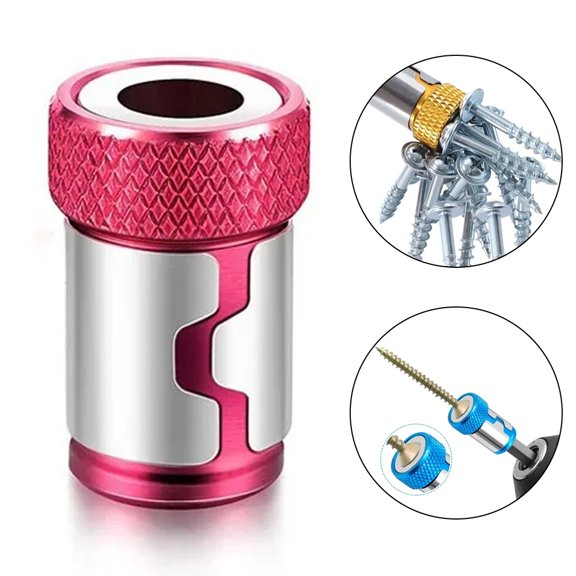 STONEGO 1PC/3PCS Magnetic Screw Ring - Metal Magnetizer for 1/4 inch (6.35mm) Hex Screwdriver and Power Bits; Removable Tool for Enhanced Screw Holding