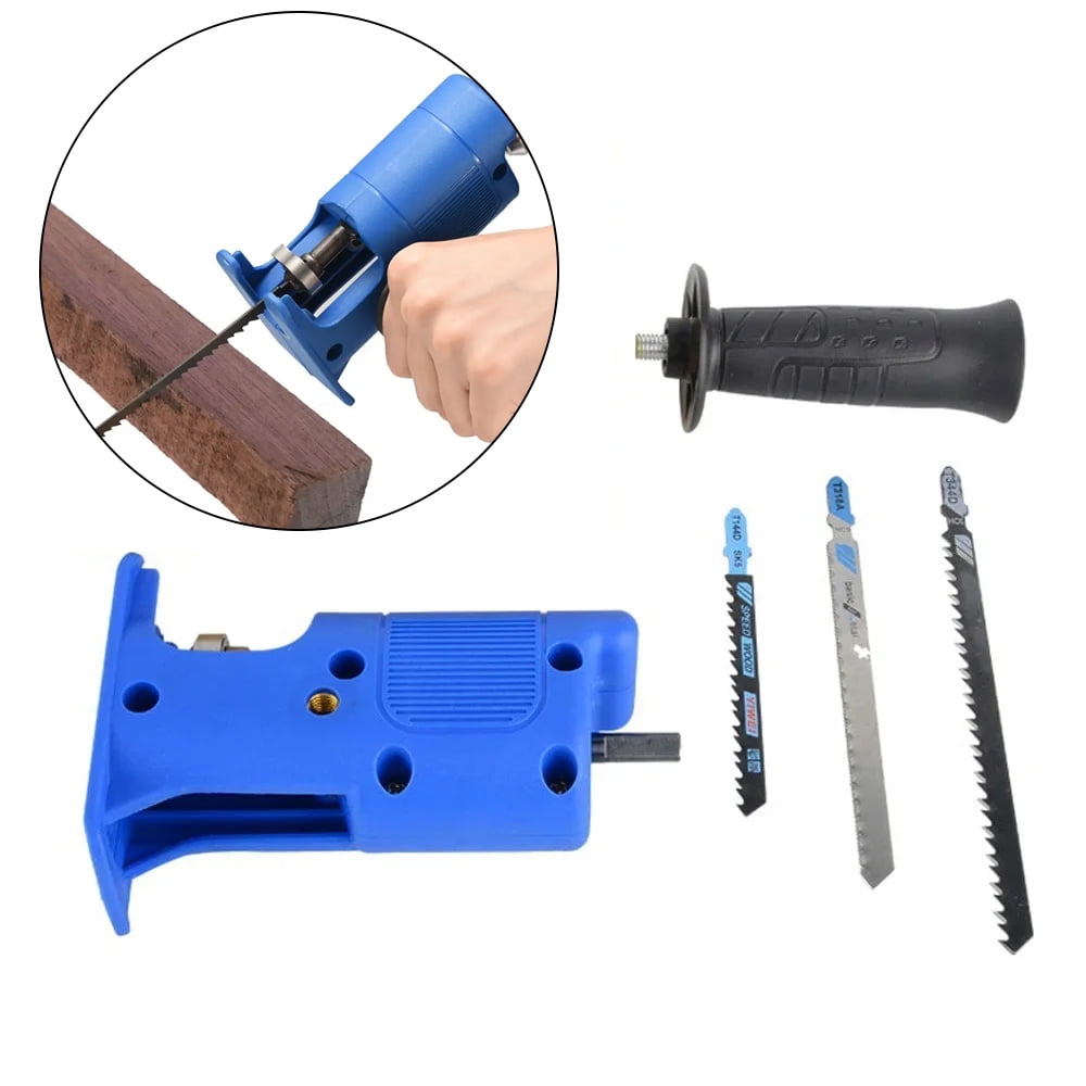 STONEGO 1Set Drill Adapter - Convert Your Power Drill to a Reciprocating Saw, Saber Saw, or Jigsaw for Home Woodworking Projects