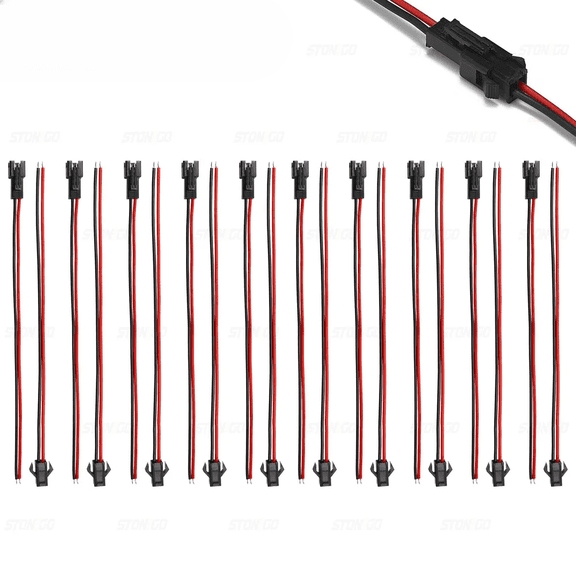 STONEGO 20/40PCS LED Strip Light Connector Set - Durable Expansion Cable and Wire for 3528 5050 RGB/RGBW LED Strips, Easy Connection to Electric Bus for Seamless Lighting