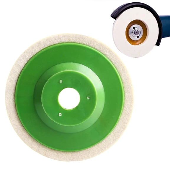 STONEGO 4-Inch Wool Buffing Angle Grinder Felt Polishing Disc Set - 100mm Coarse (Green), Fine (Orange), Extremely Fine (White), Perfect for Auto Detailing and Metal Polishing