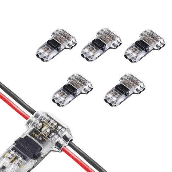 STONEGO 5PCS/10PCS/20PCS Low Voltage Universal Compact T-Tap Connector - Toolless Quick Splice Wire Connector for Efficient Road and Electrical Wiring