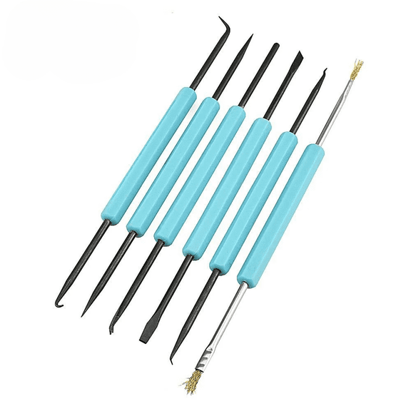 STONEGO 6Pcs/Set De-Aging Aid Kit - Fluxing Aid and PCB Cleaning Kit for Electronics Repair - Includes Heating Aid Tools for Effective Maintenance