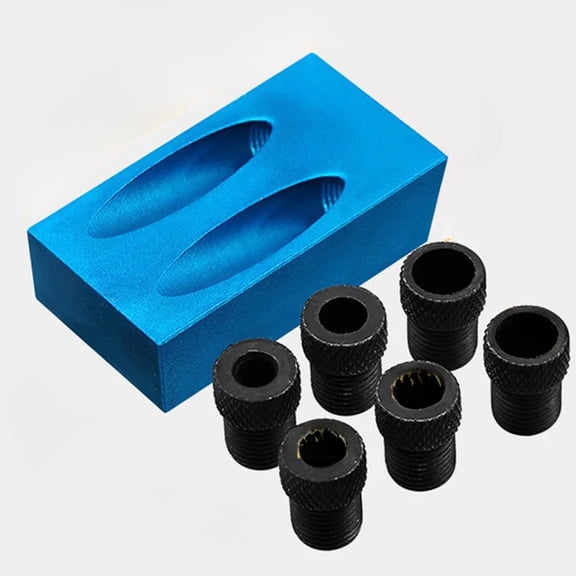 STONEGO 7PCS/14PCS Woodworking Skew Hole Positioner Set - Precision Drilling and Punching Positioner with Three-Point Alignment for Accurate Woodworking Projects