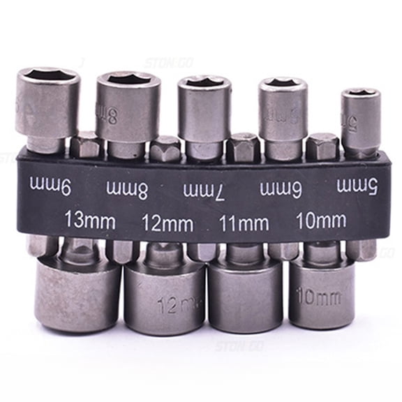 STONEGO 9PCS/14PCS Hex Socket Sleeve & Nut Driver Bit Set - Essential Multi-Purpose Hand Tools for DIY, Home Repairs, and Automotive Maintenance