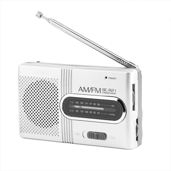STONEGO (Batteries Not Included) Multifunctional Portable AM/FM Mini Radio, Universal Stereo Speaker Receiver - Compact and Lightweight Design, Clear Sound Quality - Great for Traveling, Camping