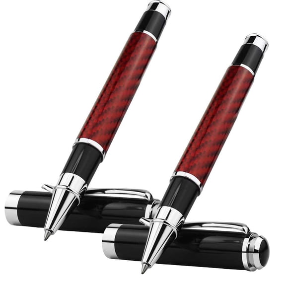 STONEGO Carbon Fiber Signature Pen - Premium Metal Gel Ink Pen with Micro Point 0.5mm, Black Ink, Smooth Writing Ball Pen for Professional and Everyday Use