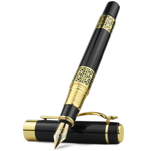 STONEGO Classic Design Rosewood Color Metal Ink Fountain Pen - Premium Executive Writing Pen for Office, Business, and Professional Use, Perfect Gift for Men