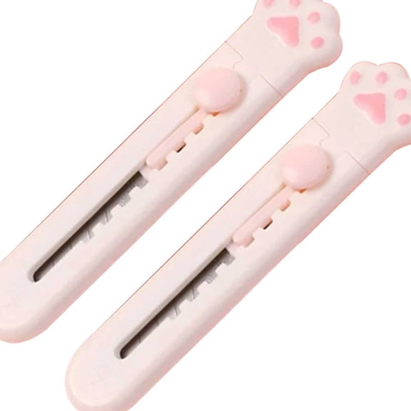 STONEGO Cute Cat Paw Utility Knife Mini Portable Paper Cutter Letter Envelope Opener Express Box Knife Box Cutter Knife