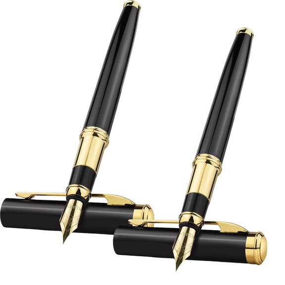 STONEGO Fashion Metal Fountain Pen - Stylish Metal Ink Pen with Ink Refill Converter, Sleek Lacquer Housing for Elegant Calligraphy and Professional Writing