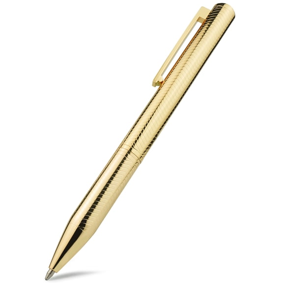 STONEGO Fashion Twist Rollerball Pens - Capless Metal Chrome Ballpoint Pen with Refillable Ink, Sleek and Elegant Design for Signature Writing, Perfect as Executive Gift Pens for Professionals