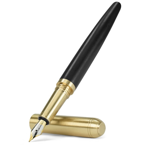 STONEGO Handcrafted Wood Fountain Pens - Elegant Vintage Design with Medium Nib, Includes 4 Ink Cartridges and Refillable Ink Converter, Perfect for Writing, Gifting, and Office Use