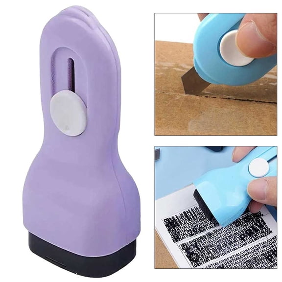 STONEGO Identity Protection Roller Stamp with Cutting Tool - Wide Rolling Stamp for Theft Prevention and Secure Confidential Information - Essential for Privacy Protection