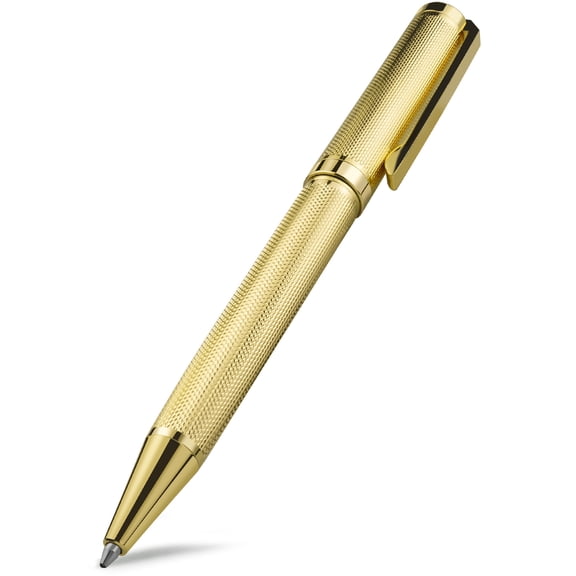 STONEGO Metal Ballpoint Pen - Retractable Signature Pen with Crest Style Metal Housing, Black Ink, Medium Point (1.0mm) for Smooth and Professional Writing