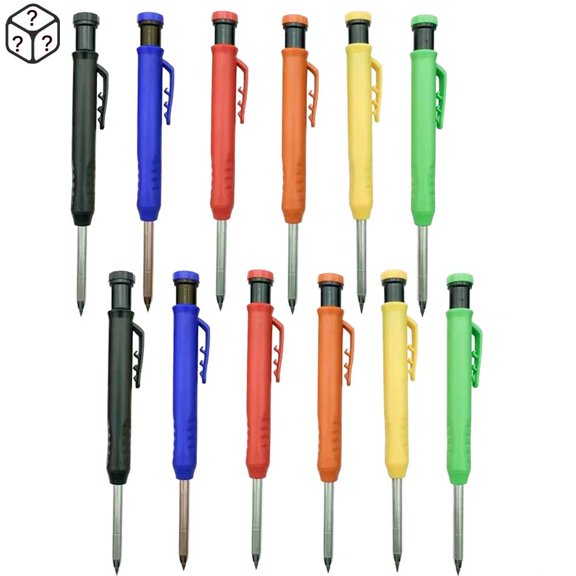 STONEGO Metal Long Tip Woodworking Pen Set - Professional Engineering Marking Tool with Quick-Drying Graphite Lead, Ideal for Precision Marking on Wood, Metal, and Various Surfaces in Any Color