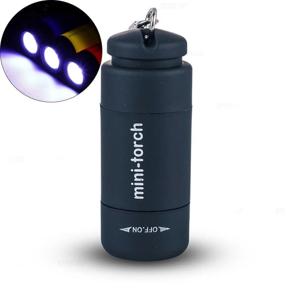 STONEGO Mini Keychain Flashlight - USB Rechargeable LED Keychain Light, Compact Waterproof Flashlight for Keys, Pocket, and Emergency Use, Durable Design with Long Battery Life