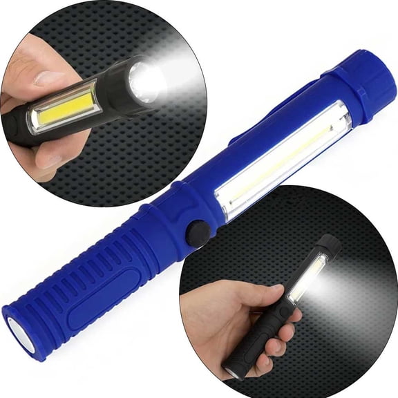 STONEGO Multifunctional COB LED Mini Pen Light - Work Check LED Flashlight with Bottom Magnet and Clip - Portable, USB Rechargeable, Ideal for Mechanics, Camping, and Emergency Use