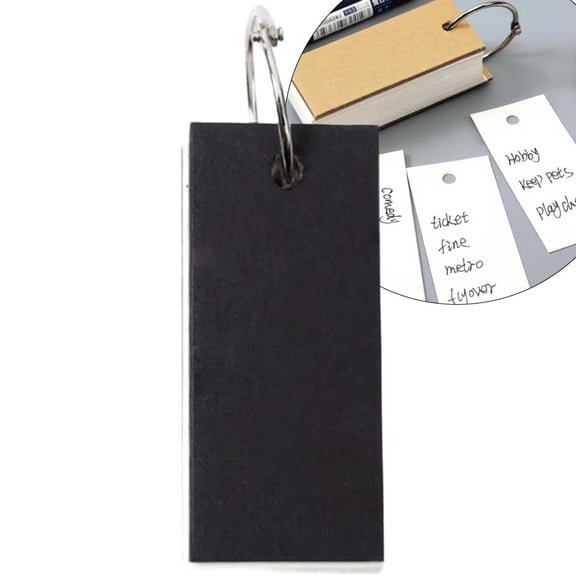 STONEGO Portable Loose-leaf Notebook - Cute Ring Buckle Design, Eco-friendly Tearable Notepad, Word Book, Memo Pad, Non-Sticky Pages