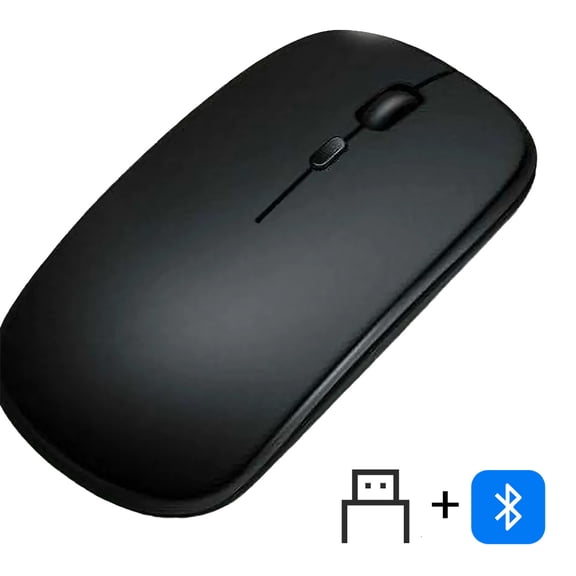 STONEGO Portable Rechargeable Wireless Mouse - Ultra-thin 2.4G Optical Silent Mouse with USB Receiver, Adjustable DPI, Long Battery Life for Laptops, Desktops and Travel Use